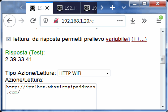 lettura dato da Web