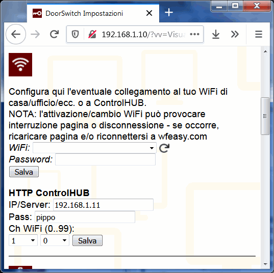 comandare switch esterni wifi