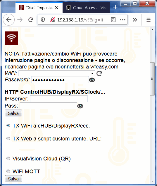 trasmetti umidit terreno WIFI