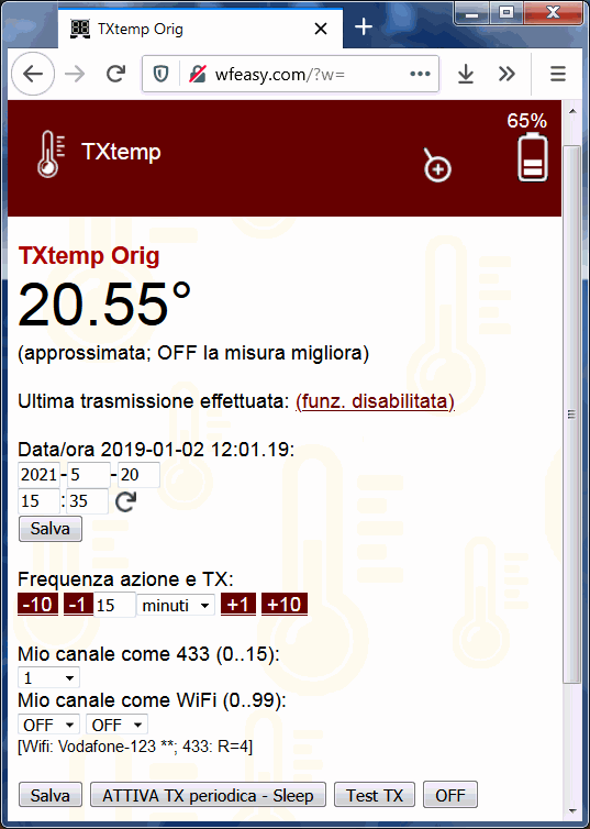 trasmetti temperatura WiFi MQTT