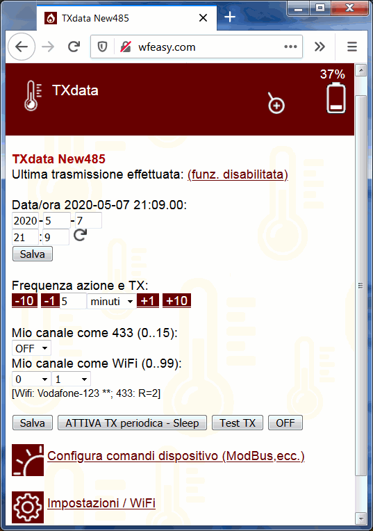 trasmettere dati modbus gsm