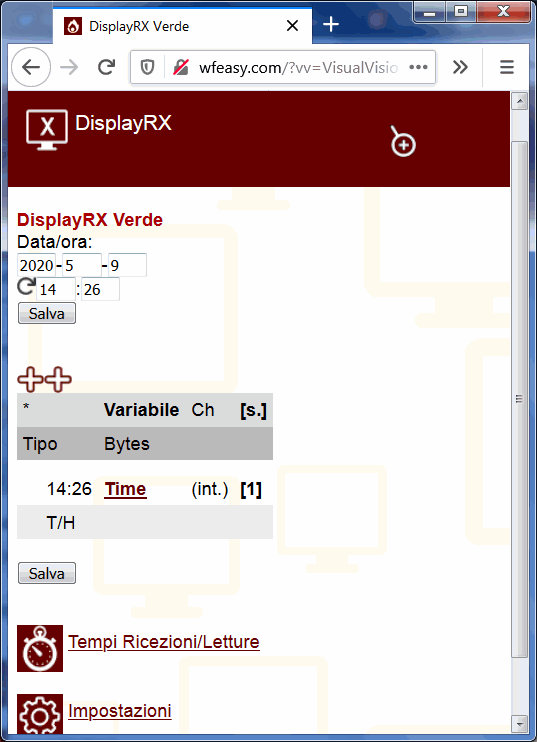 ricevi temperatura modbus wifi