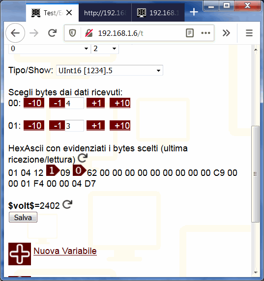 ricevere dati modbus wifi
