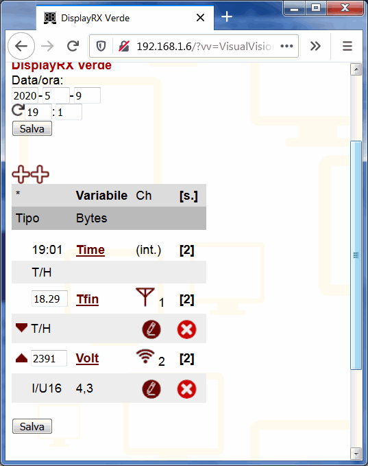 ricevi dati molti sensori wifi