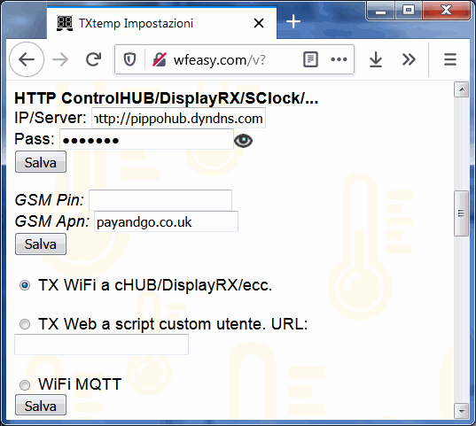 temperatura GSM a ControlHUB