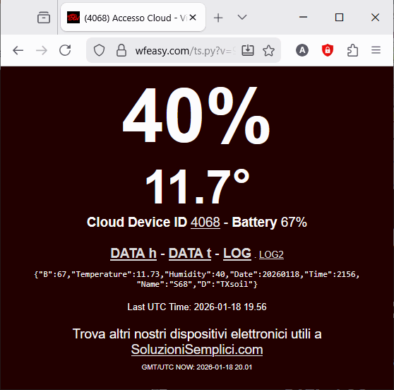 umidit� terreno remoto sonda