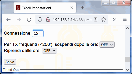 tentativi connessione secondi