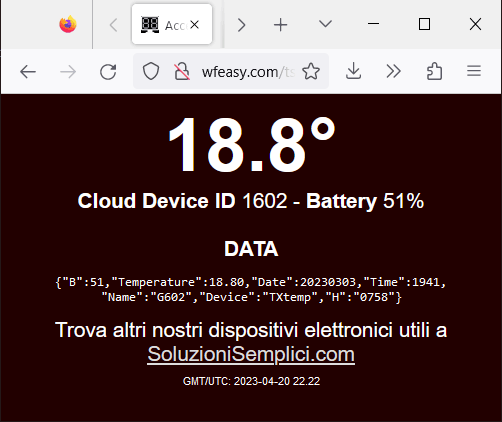 vedi temperatura da remoto