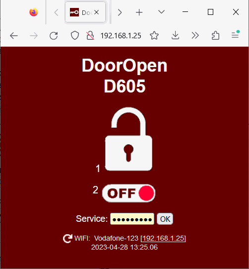 apri portone garage wifi